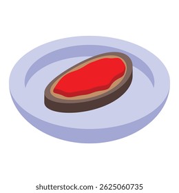 Bife grelhado com molho está sentado em um prato, mostrando uma refeição deliciosa