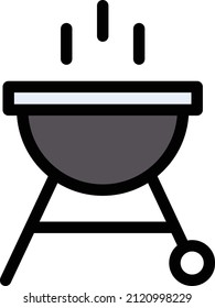 grilled Vector illustration on a transparent background. Premium quality symbols. Stroke vector icon for concept and graphic design.