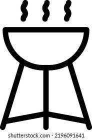 gegrillte Vektorgrafik auf transparentem Hintergrund. Hochwertige Symbole. Dünne Vektorsymbole für Konzept und Grafikdesign. 
