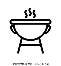 grilled vector thin line icon