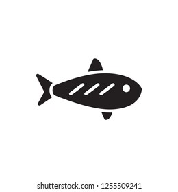grilledfish icon vector glyph style
