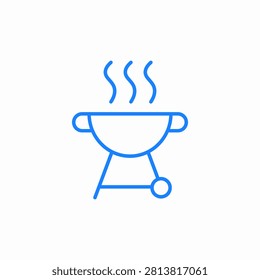 grilling barbecue icon sign vector