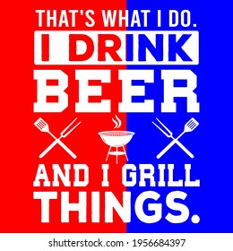 Grilling BBQ Design ready Editable Vector file for t-shirt, poster, mug, phone case, tote bag etc.
