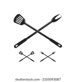 equipo de parrillada icono vector bbq elemento de diseño logotipo ideal para el concepto de cocina