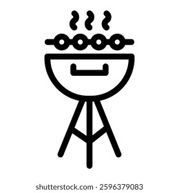 Grilling icon vector for your needs