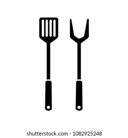 grilling tools icon vector