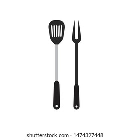 Grilling utensil graphic design template isolated illustration