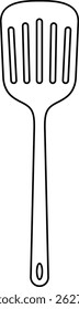 Grilling utensils kitchen spatula tool icon vector isolated on transparent background. Silhouette symbol. Kitchen utensils for cooking food design for web and app.