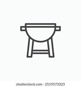 Icono de Grillline simple en estilo de línea.