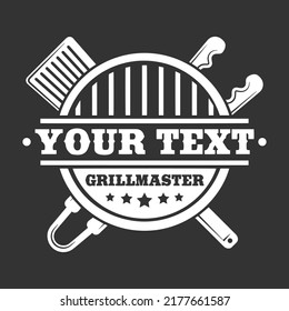 Grillmaster Illustration Clip Art Design Shape. Dad Silhouette Icon Vector.