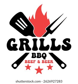 Grills BBQ Beef and Beer design