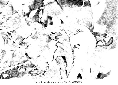 Grim grunge background black and white. Vector texture of cracks. Monochrome dirty surface. Vintage old pattern chipping