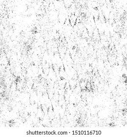 Grim grunge background black and white. Vector texture of cracks. Monochrome dirty surface. Vintage old pattern chipping
