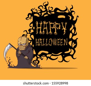 Grim. Halloween monster