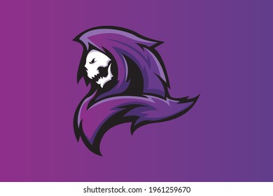 GRIM MASCOT LOGO VECTOR ILLUSTRATION
