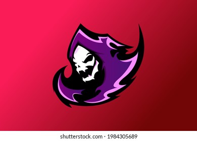 GRIM MASCOT LOGO VECTOR ILLUSTRATION