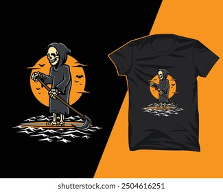 grimmige Reaper Aloha Nacht T-Shirt Design