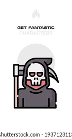 The Grim Reaper Avatars, Element, Character Design. Crazy And Fantasy Future World Topic. Realistic, Cartoon, Fantastic, Sci-fi Style