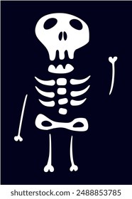 Grim reaper cartoon character  isolated on a white background. Cute death character in black hood. Skull face avatar illustration isolated.