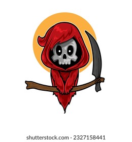 Grim Reaper Cartoon Cute Character