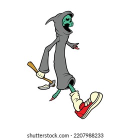 Grim Reaper Cartoon Design For Commercial Use