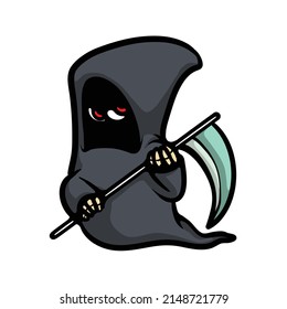 Grim reaper cartoon vector illustration
