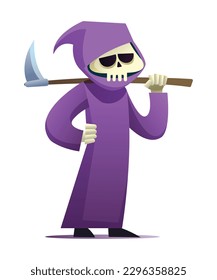 Grim reaper character holding