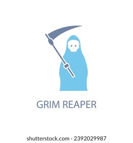 Grim Reaper concept line icon. Simple element illustration. Grim Reaper concept outline symbol design.