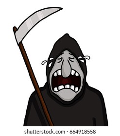 Grim reaper is crying