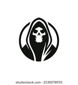 grim reaper death horror logo vector illustration template design