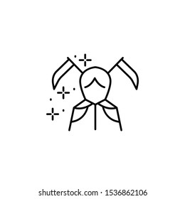 Grim reaper, death icon. Simple line, outline vector of horror icons for ui and ux, website or mobile application