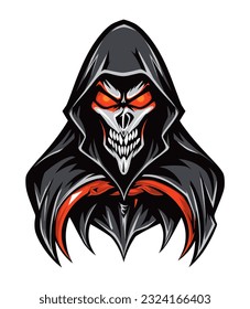 Grim reaper Death sign vector clip art illustration