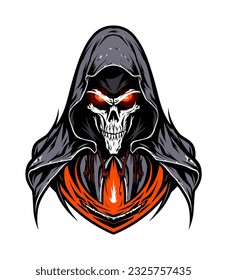 Grim reaper Death sign vector clip art illustration