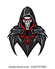 Grim reaper Death sign vector clip art illustration