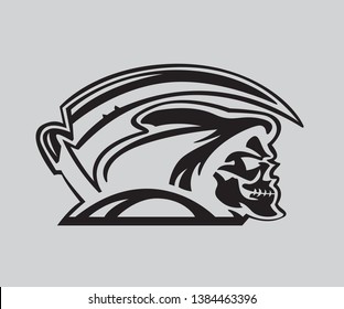 grim reaper design. You can use as tattoo, sign, symbol, logo, stripe, decal, and wrap - vector