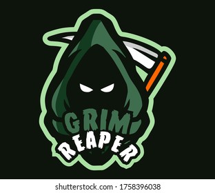 Grim Reaper E Sport Logo Vector Illustration