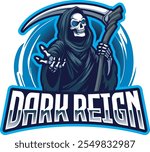 grim reaper in edport logo style