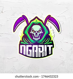 Grim Reaper E-Sport Gaming Logo Mascot Illustration