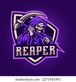 Grim reaper esport gaming logo design