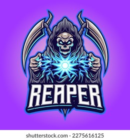 Grim reaper esport gaming logo design