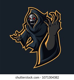 grim reaper esport gaming mascot logo template