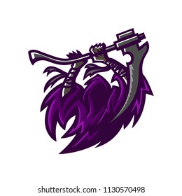 grim reaper esport gaming mascot logo template