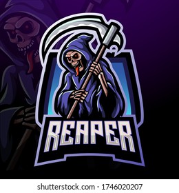 Grim reaper esport logo mascot design