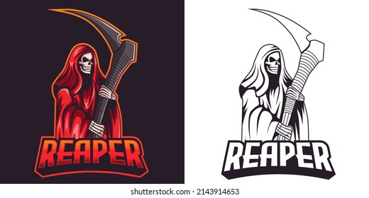 grim reaper esport logo mascot design