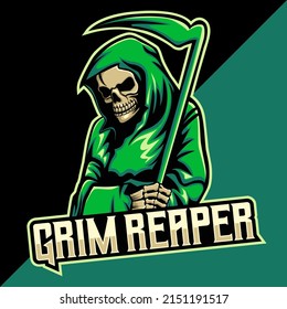 grim reaper esport logo mascot design