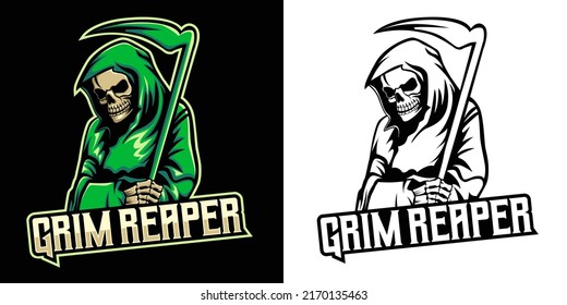 grim reaper esport logo mascot design