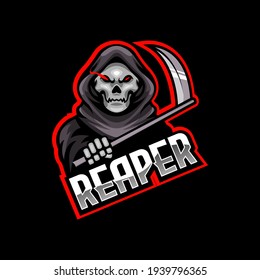 Grim reaper e-sport mascot logo design