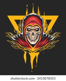 Grim Reaper  esports logo design. illustration of  mascot design. emblem design