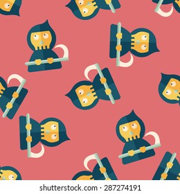 Grim Reaper flat icon,eps10 seamless pattern background