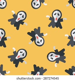 Grim Reaper flat icon,eps10 seamless pattern background
